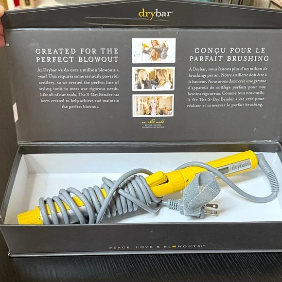 Drybar Yellow Curling Iron with Gray Cord Amazon.com: Drybar The Mixologist Interchangeable Styling  main image 2